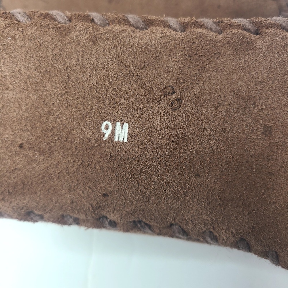 L.L. Bean Shoes Womens Size 9 Wicked Good Dark Brown Suede Slippers Lined - Picture 9 of 9